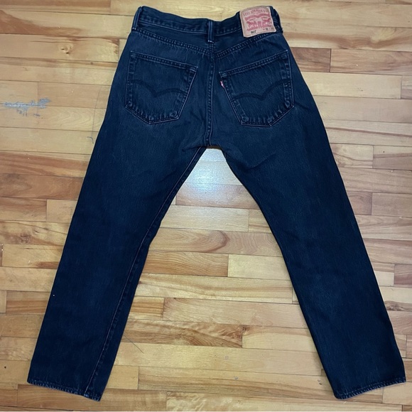 Levi’s 501 Black Straight Jeans Size 31x30 - Picture 3 of 5